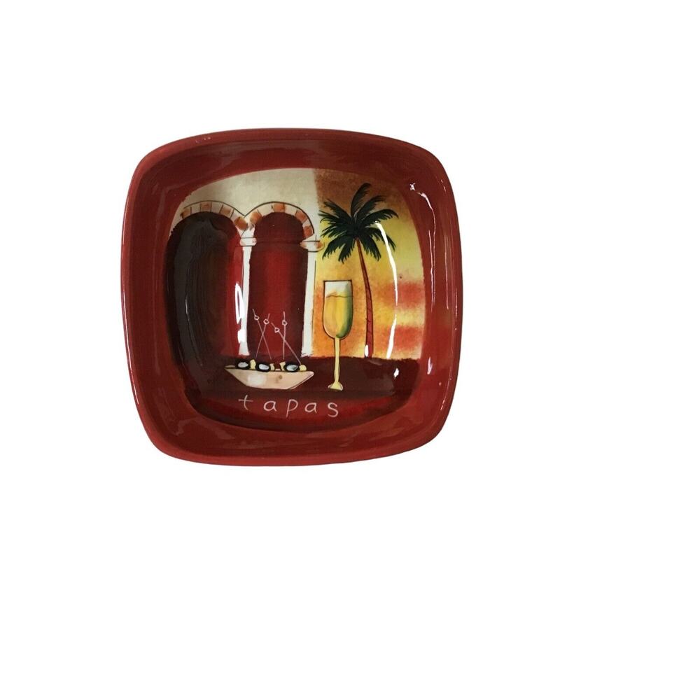 Sakura Tapas Red Bowl Earthenware by Naomi Bride 7X7X3